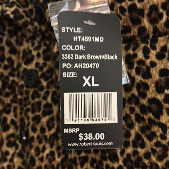 Robert Lewis Leopard Print Pull On A-Line Skirt Size XL NWT - Picture 5 of 9